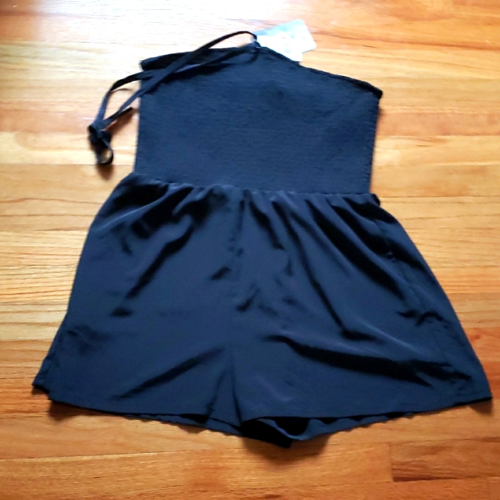 Lily Rose black XXL halter romper women's   backless tube top romper NWT